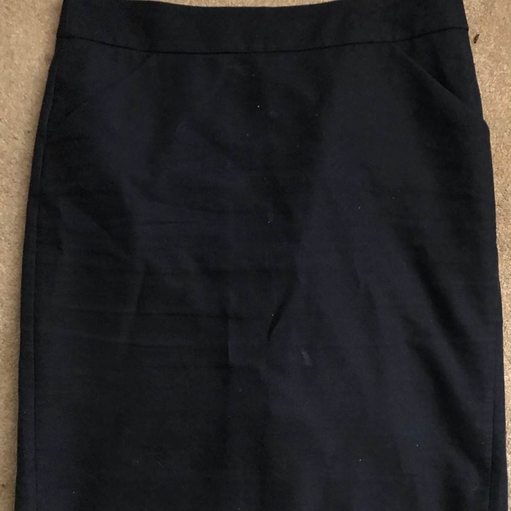 Navy Pencil Skirt